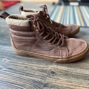 Vans Leather High Tops - 10.5